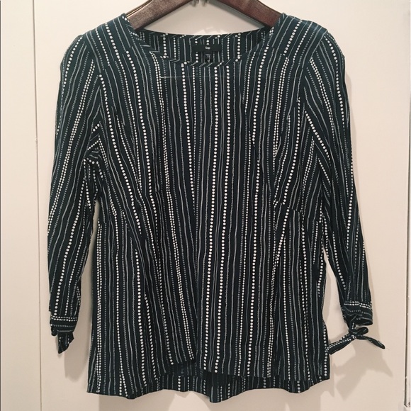 Navy Top with White Dots (3/4 Length Sleeves) - Picture 1 of 3